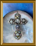 Antiek mozaïek glas kruis: paus Pius, Antiek en Kunst, Ophalen of Verzenden