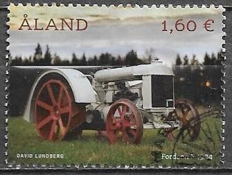 ALAND € 1,60 zegel Antieke Tractoren - Fordson 2021, Verzenden, Finland, Gestempeld