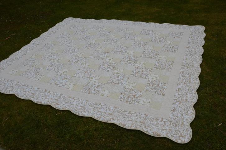 Groot Riviera Maison deken/ woondeken/ plaid patchwork 240cm, Huis en Inrichting, Slaapkamer | Beddengoed, Gebruikt, Deken of Dekbed