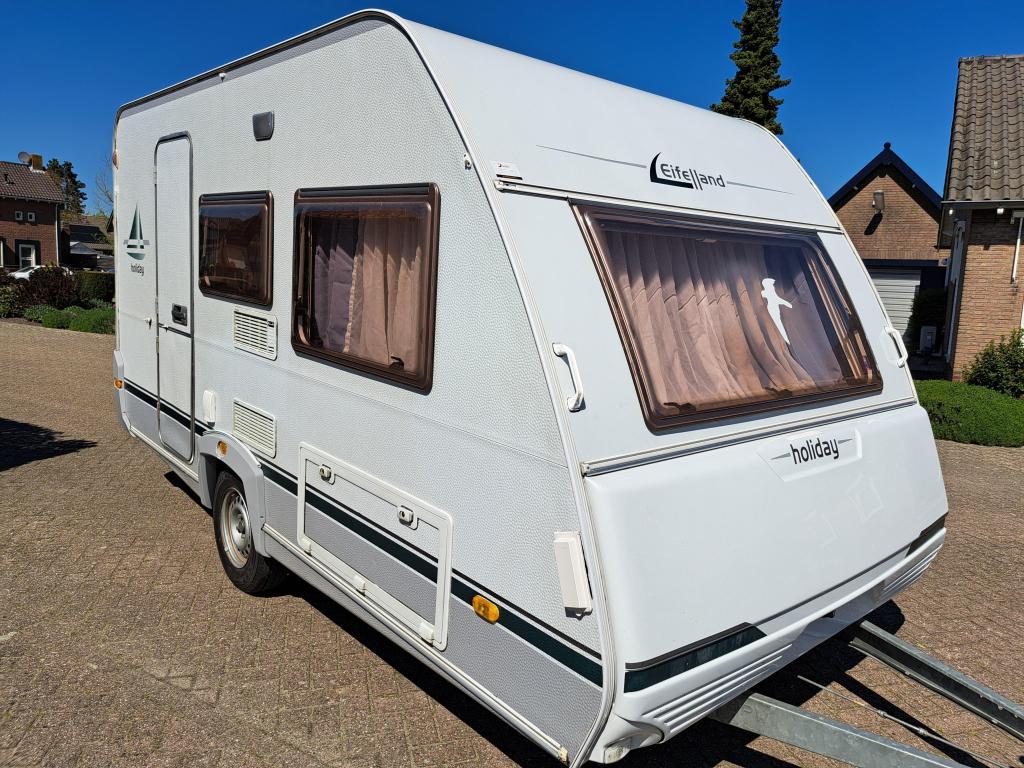 Eifelland Holiday 400 Voortent, Fietsendrager, Caravans en Kamperen, Caravans, Bedrijf, Treinzit, Eifelland, Schokbreker