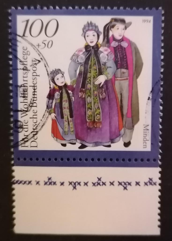 DUITSLAND - klederdrachten 1994, Postzegels en Munten, Postzegels | Europa | Duitsland, Verzenden, BRD, Gestempeld
