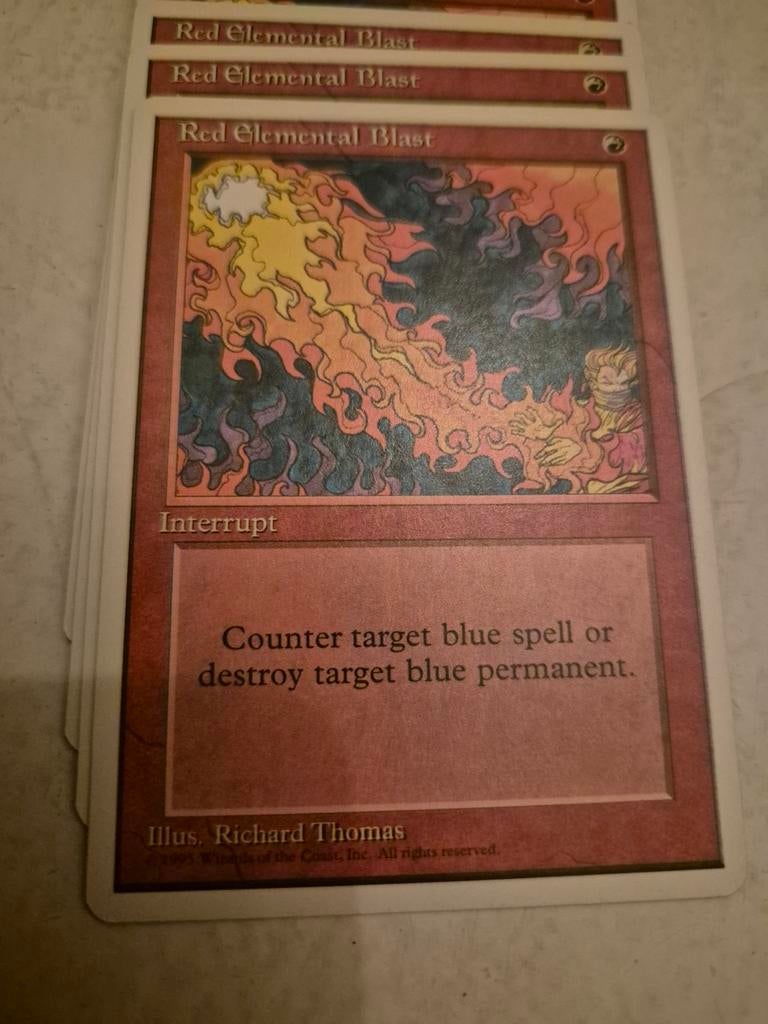 Magic the Gathering: Red Elemental Blast (13 kaarten), Ophalen of Verzenden, Gebruikt, Meerdere kaarten
