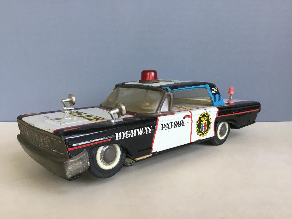 Blikken Highway Patrol Police Car, Antiek en Kunst, Ophalen of Verzenden