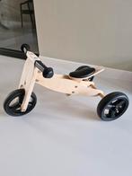 Loopfiets driewieler hout zwart naturel kind 1 jaar fiets, Ophalen of Verzenden, Zo goed als nieuw, Loopfiets