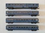 4 Minitrix NS rijtuigen 3020/3021, Gebruikt, Gelijkstroom, Trix, Wagon