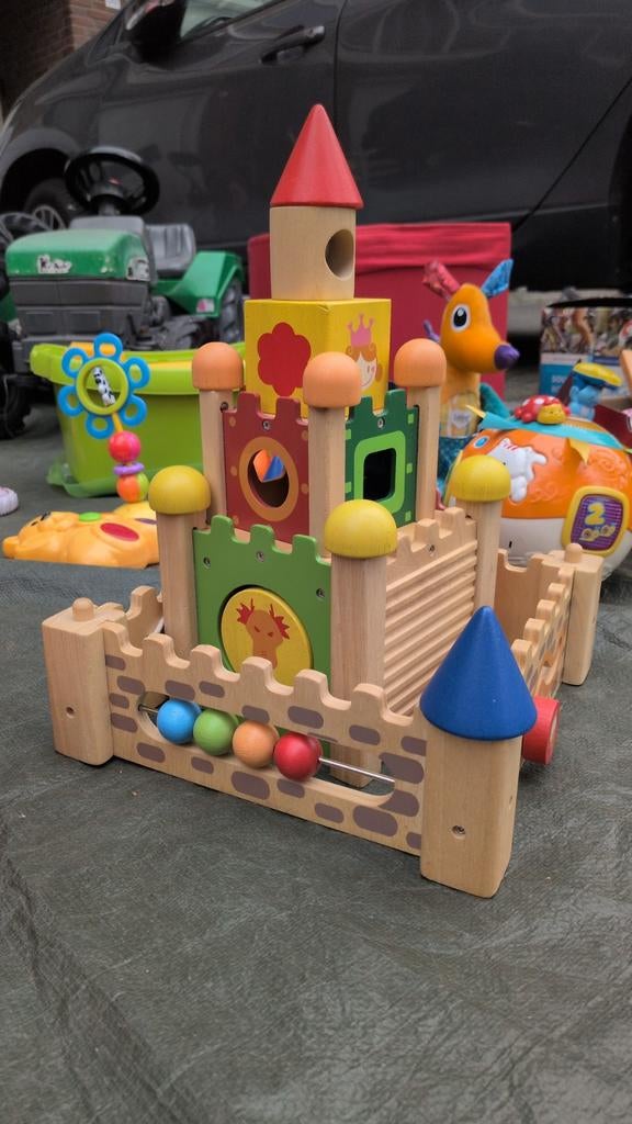 Houten Speelkasteel met Activiteiten voor Kinderen, Ophalen of Verzenden, Zo goed als nieuw, Jongen of Meisje