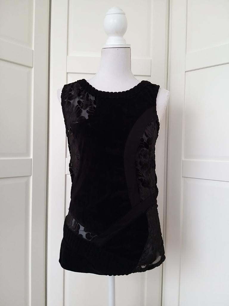 NTS Not the Same nieuwe zwarte fluwelen mouwloze top 36 S, Zwart, Nieuw, Not The Same, Ophalen of Verzenden