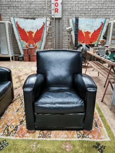 Poltrona frau art deco leren fauteuil, Huis en Inrichting, Fauteuils, Gebruikt, 50 tot 75 cm, 75 tot 100 cm, Ophalen