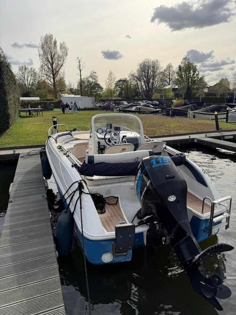 Quicksilver 600 met Mercury 115pk uit 2003, Watersport en Boten, Motorboten en Motorjachten, Gebruikt, Polyester, 6 tot 9 meter