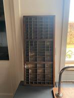 Houten antieke brocante letterbak lade, Ophalen