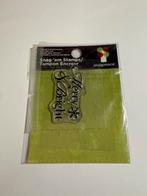 Stempel kerst merry & bright, Ophalen of Verzenden, Zo goed als nieuw