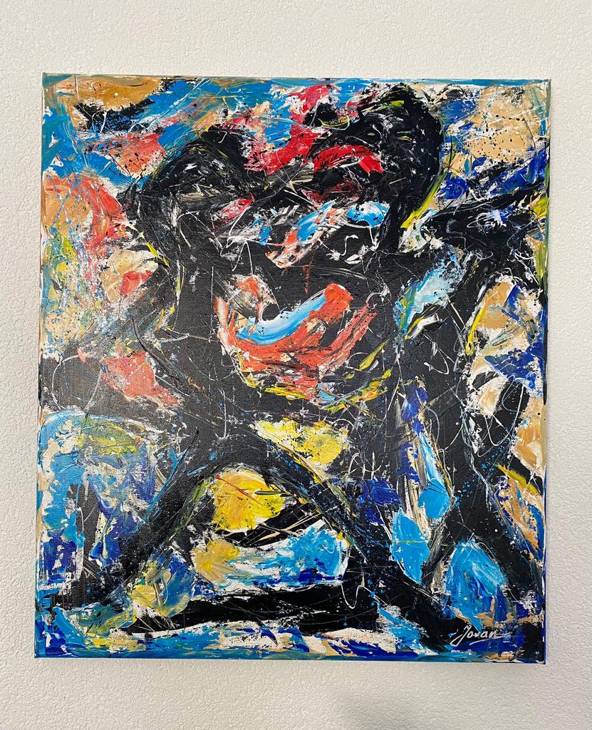 Jovan Srijemac-Two Dancers and a dog, Ophalen