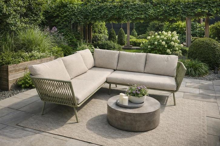 Claunk loungset van Woood showmodel daarom 499,-, Tuin en Terras, Tuinsets en Loungesets, Nieuw, Overige materialen, Bank, Ophalen