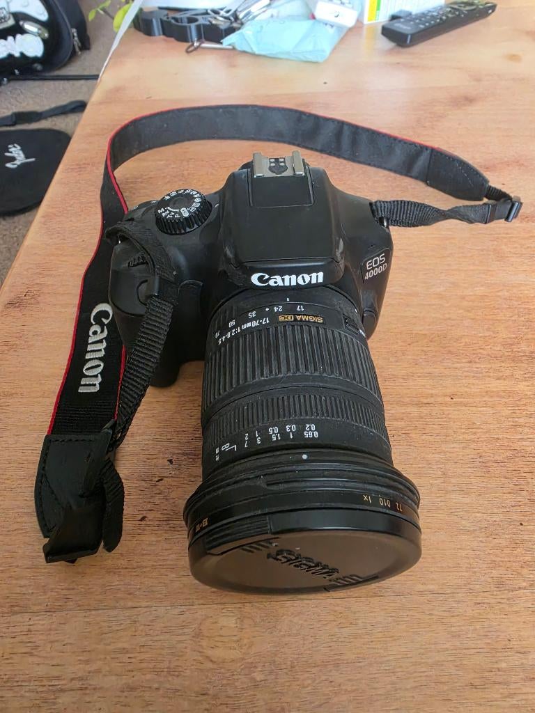 Canon EOS 4000D met Sigma 17-70 lens, Gebruikt, Spiegelreflex, Canon, Ophalen of Verzenden