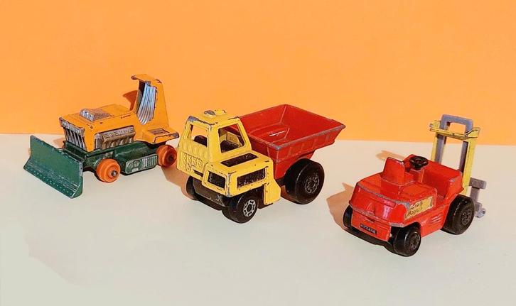 3x werk voertuig Matchbox Superfast Lesney jaren 70, Hobby en Vrije tijd, Modelauto's | Overige schalen, Gebruikt, Overige typen