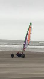 Blokart compleet: breed, ballonbanden, 2 masten, 4 zeilen, Ophalen, Gebruikt