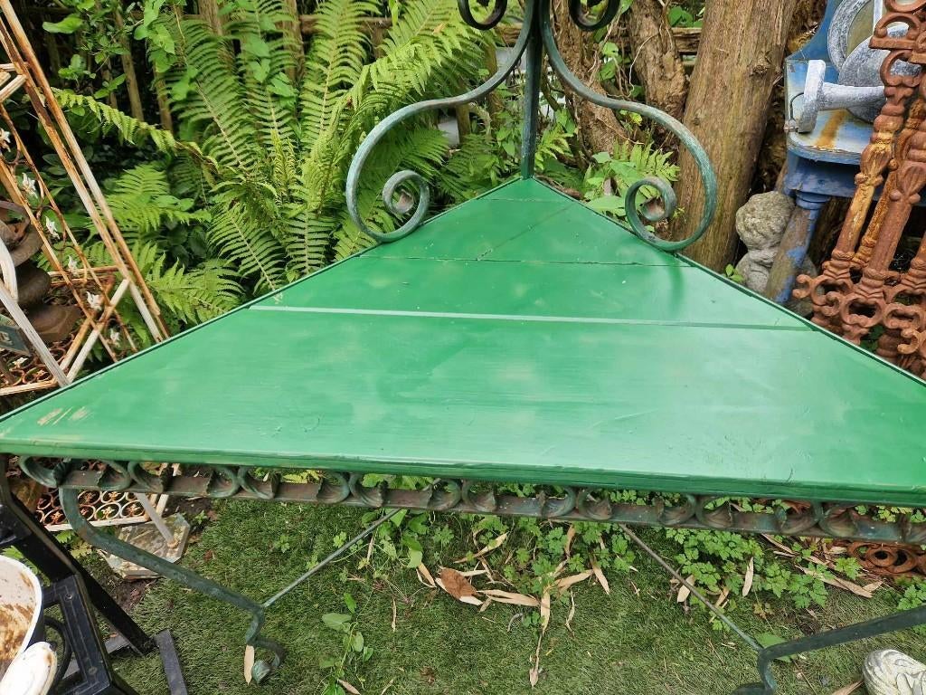 Smeedijzeren wandrek/meubel voor uw tuin(brocante), Ophalen, Gebruikt