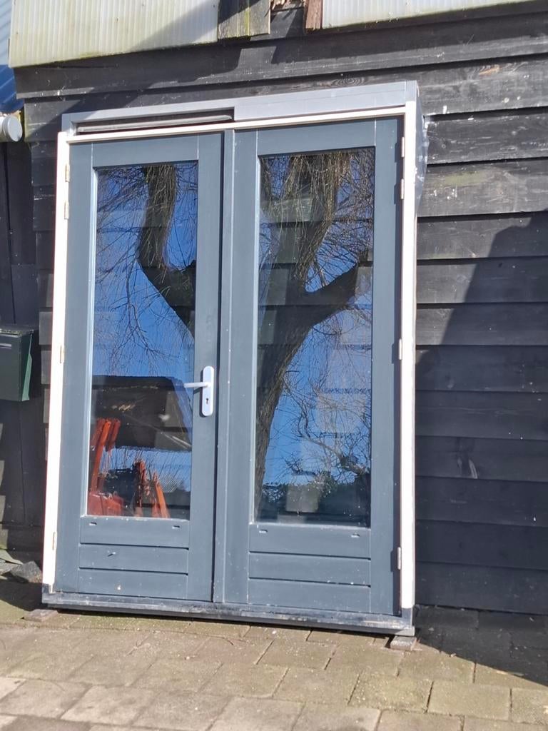 Openslaande deuren. Tuindeuren. Terras deuren. Pui, Doe-het-zelf en Verbouw, Kozijnen en Schuifpuien, Zo goed als nieuw, Deurkozijn