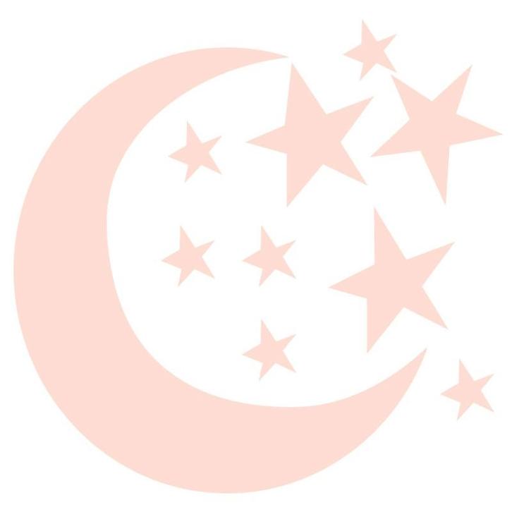 Muursticker Sticker Maan met Sterren Roze Bibelotte, Kinderen en Baby's, Kinderkamer | Inrichting en Decoratie, Nieuw, Wanddecoratie