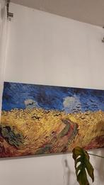 Schilderij Korenveld met kraaien, Antiek en Kunst, Ophalen of Verzenden
