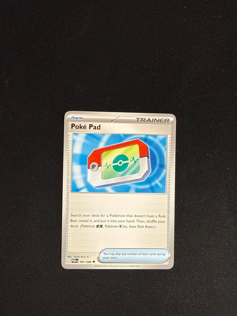 Pokémon TCG: Poké Pad Trainer Kaart (081/088), Ophalen of Verzenden, Zo goed als nieuw, Losse kaart