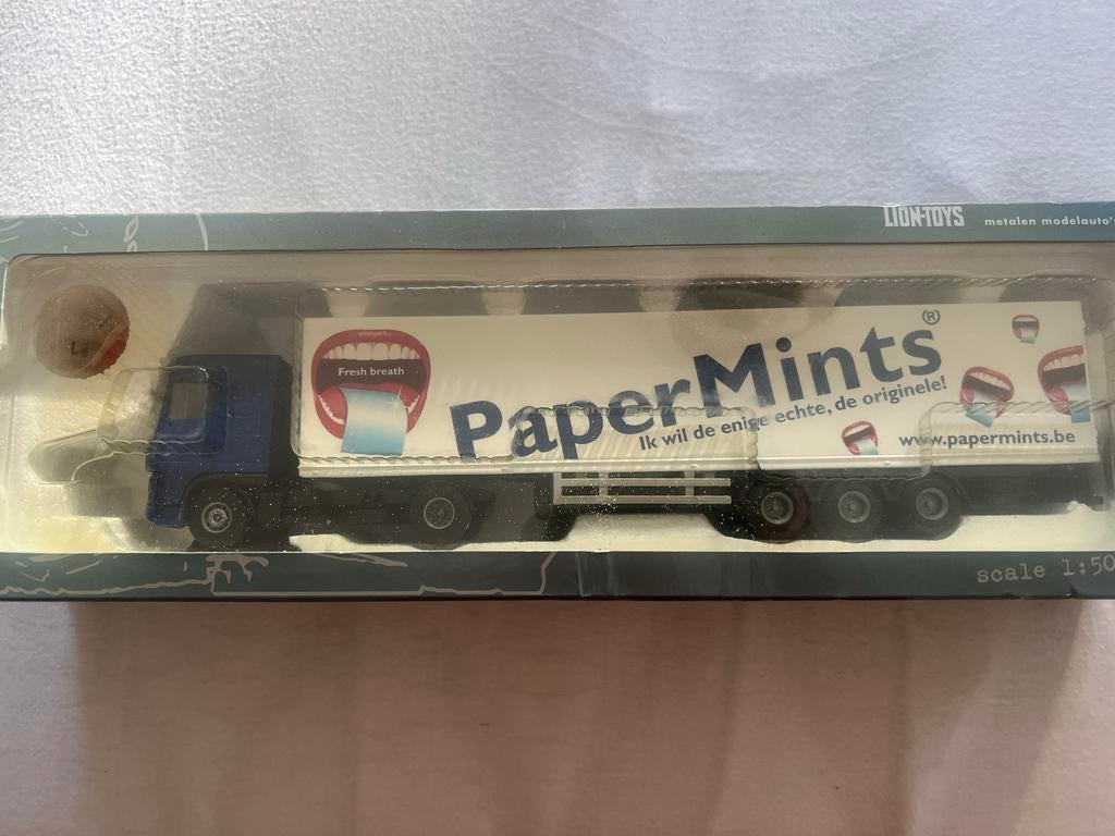 Lion Toys Papermints vrachtwagen schaal 1:50, Hobby en Vrije tijd, Modelauto's | 1:50, Ophalen of Verzenden, Nieuw, Bus of Vrachtwagen
