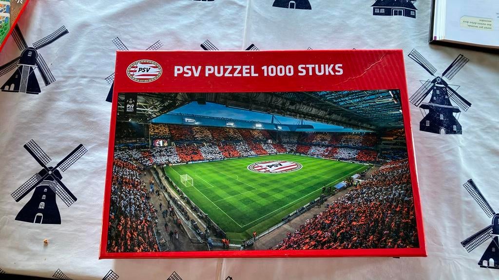 PSV puzzel, stadion, 1000 stuks, Ophalen of Verzenden, 500 t/m 1500 stukjes, Zo goed als nieuw, Legpuzzel