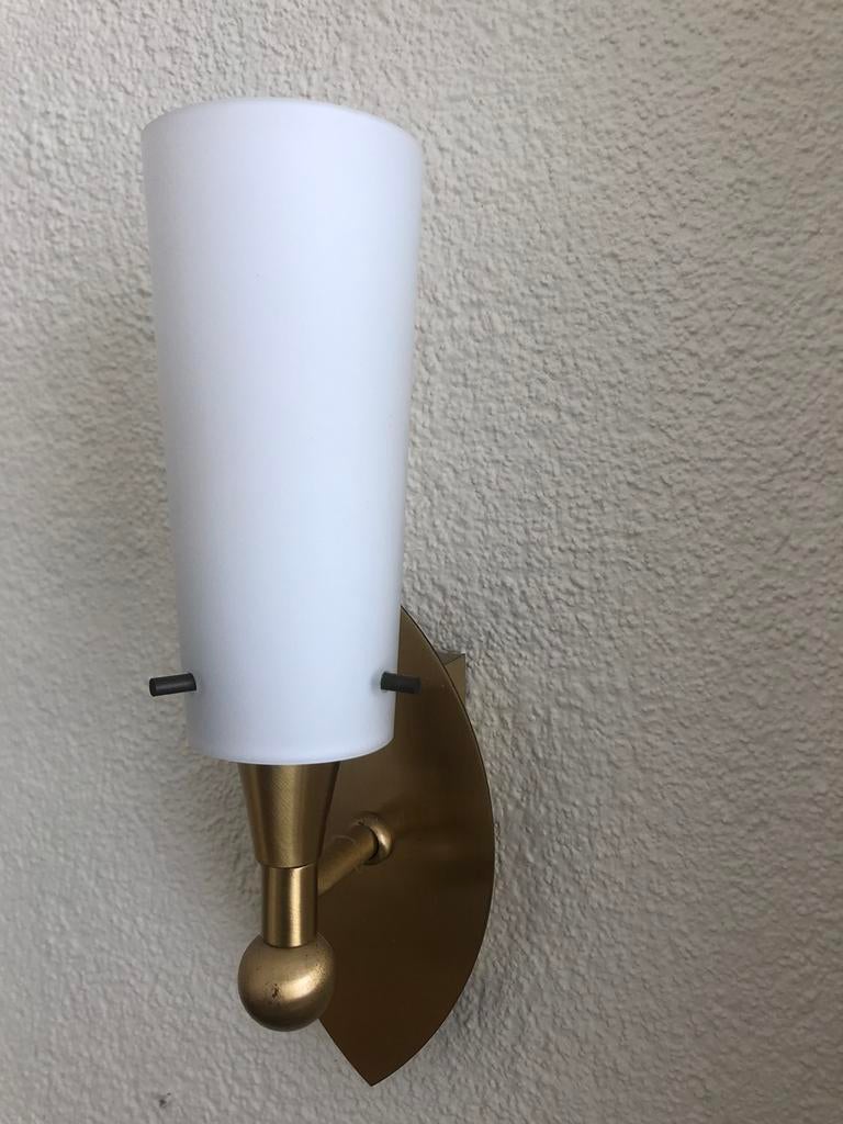 Twee fraaie wandlampjes melkglas, Ophalen of Verzenden, Zo goed als nieuw, Glas