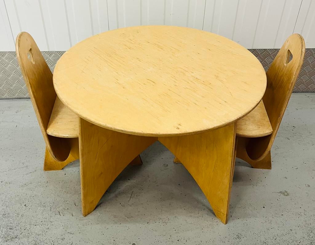 Kindertafel met stoelen Van Dijk Apollo kdv school, Ophalen, Zo goed als nieuw, Stoel(en)