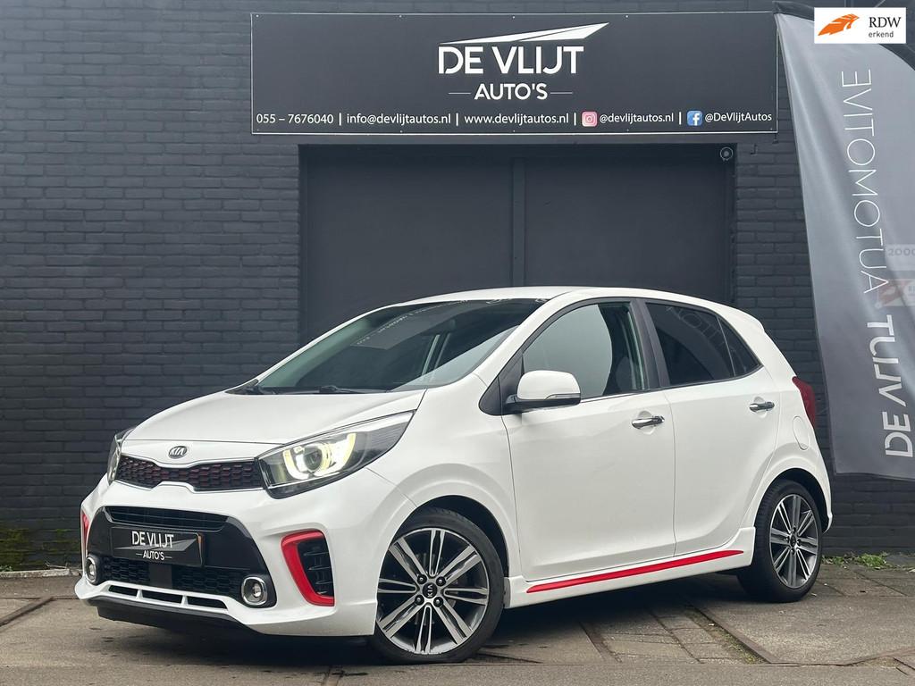 Kia PICANTO 1.2 CVVT GT-Line | Automaat | Carplay | Leer | L, Gebruikt, Euro 6, 4 cilinders, Wit