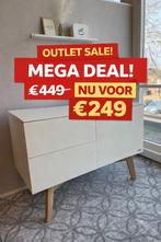 Kidsmill Sixties Commode – Wit Mat / Naturel OUTLET, Ophalen, 50 tot 70 cm, Nieuw, Baby kamer outlet