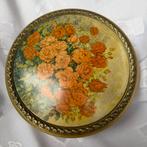 antieke, ronde metalen koekjestrommel, Ophalen of Verzenden, Zo goed als nieuw