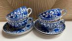 Eierschaalporselein Set Phoenix Bird Blauw Japans - Vintage, Gebruikt, Ophalen of Verzenden, Overige stijlen, Kop(pen) en/of Schotel(s)