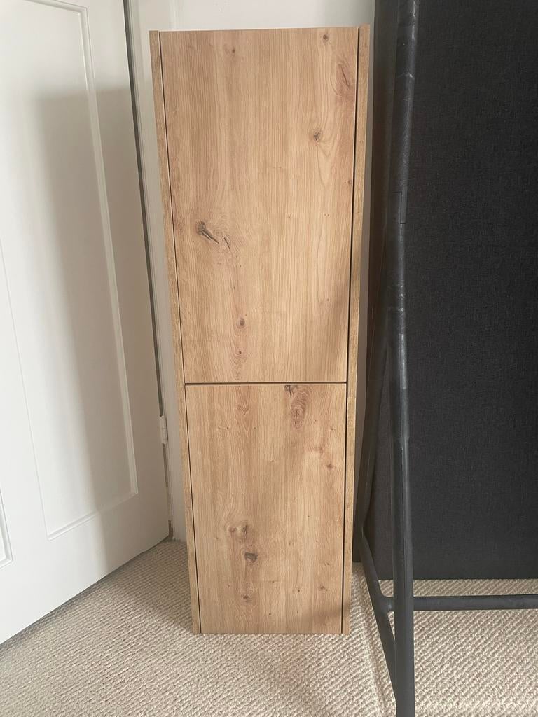 Badkamerkast Saniselect Luca Midi naturel eiken, Huis en Inrichting, Badkamer | Badkamermeubels, Ophalen, (Half)hoge kast, Minder dan 50 cm