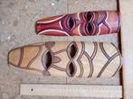 handgesneden houten Afrikaanse maskers 4 x, Ophalen, Hout
