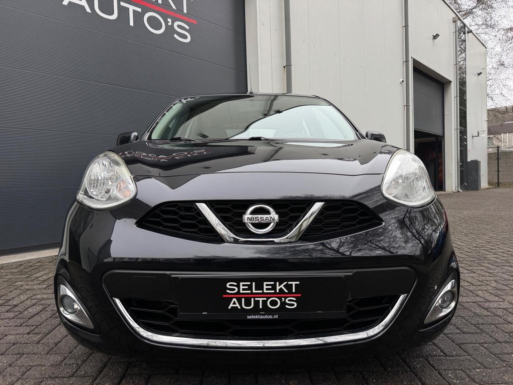 Nissan Micra 1.2 DIG-S Visia Airco/Cruise Control/Navigatie/, Auto's, Voorwielaandrijving, Stof, Gebruikt, Zwart