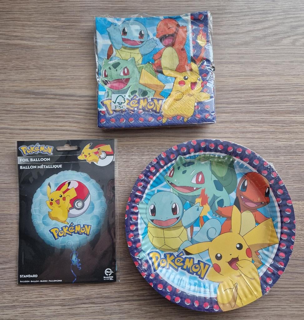 Pokemon Pikachu Feestartikelen, Hobby en Vrije tijd, Feestartikelen, Ophalen of Verzenden, Nieuw, Versiering, Verjaardag