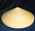 Vintage plafondlamp; kegel, Ophalen of Verzenden, Gebruikt, Glas