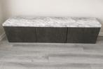 IKEA Besta tv meubel met marmerlook blad, Kunststof, Gebruikt, 150 tot 200 cm, Ophalen of Verzenden