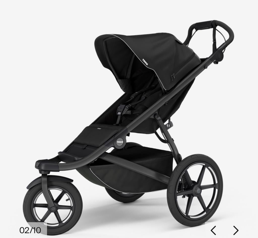 Thule Urban Glide Hardloopwagen - Zwart, Kinderen en Baby's, Gebruikt, Luchtbanden, Ophalen, Kinderwagen