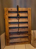 Antieke Louvre Deur - Rustieke Houten Luik, Doe-het-zelf en Verbouw, Deuren en Horren, Gebruikt, Minder dan 80 cm, Overige typen