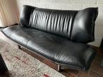 Leolux Tango bank zwart leer, Ophalen, Tijdloos design, 150 tot 200 cm, Driepersoons