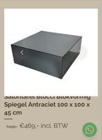 Spiegel Antraciet Bloktafel 100x100cm, Huis en Inrichting, Ophalen, Gebruikt, 50 tot 100 cm, 100 tot 150 cm