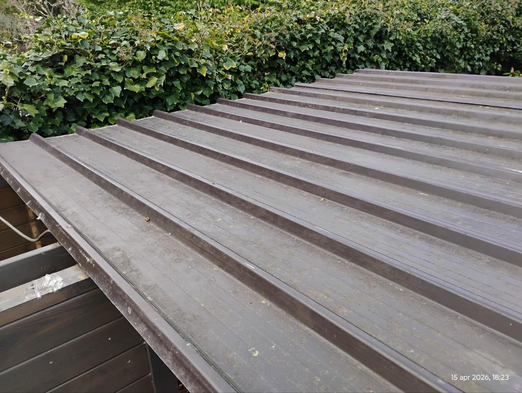 5 Dakplaten L*B 375*100 cm, Gebruikt, Zwart, 15 m² of meer, Metaal