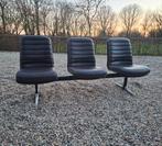 Vintage NAVO leren  wachtkamerbank Artifort, Ophalen, 75 tot 100 cm