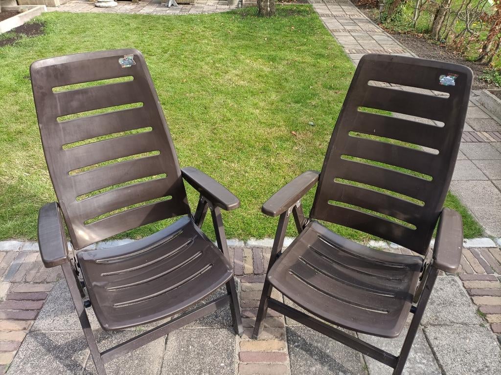 2x Kettler Tuinstoelen voor €12,50, Tuin en Terras, Tuinstoelen, Ophalen, Gebruikt, Kunststof, Verstelbaar