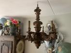Verguld houten kroonluchter., Ophalen of Verzenden