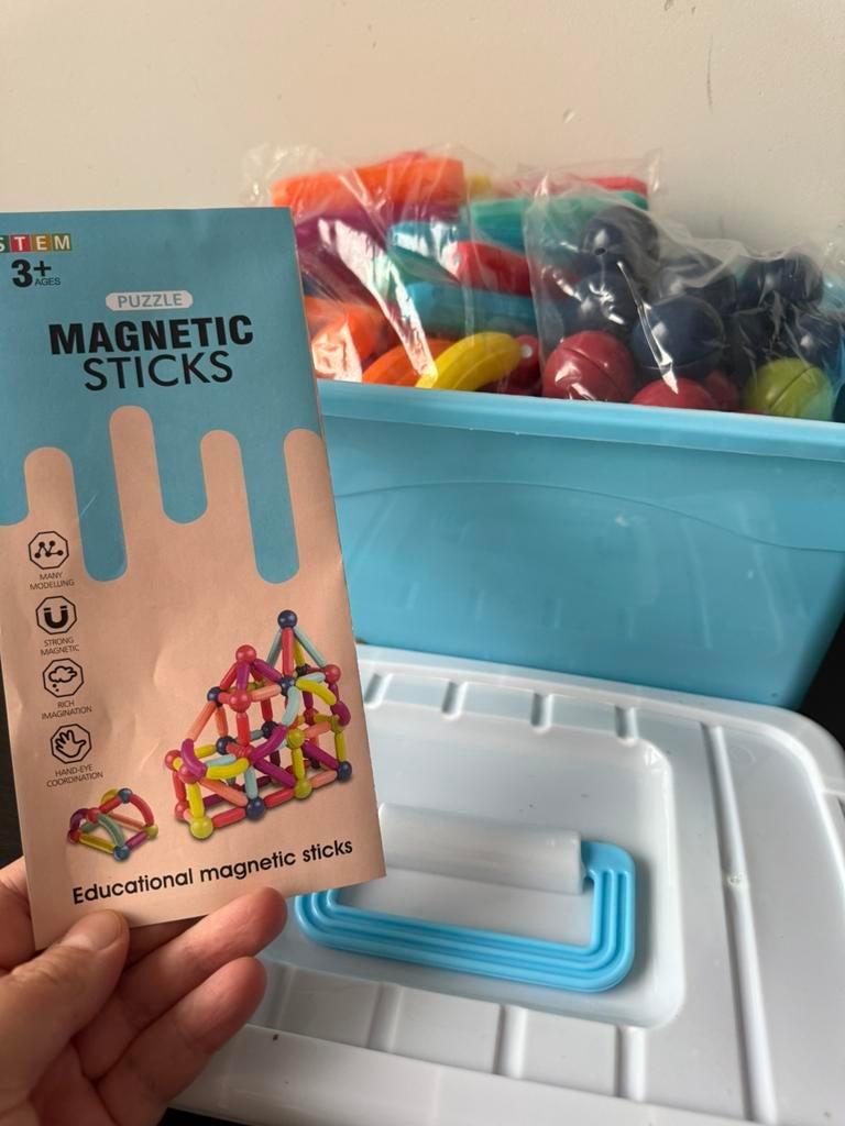 Magnetic sticks 130stuks nieuw in doos, Kinderen en Baby's, Speelgoed | Educatief en Creatief, Ophalen of Verzenden, Nieuw