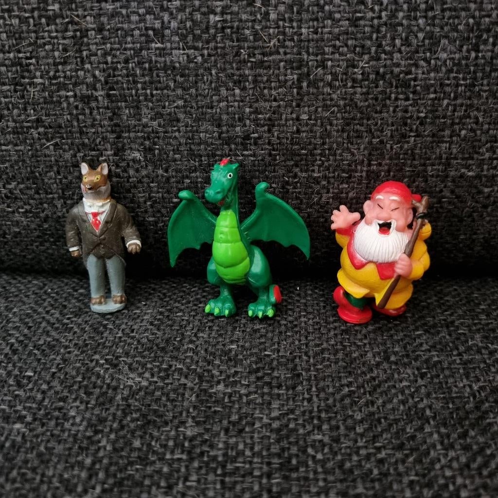 Efteling poppetjes wolf draak kabouter, Ophalen of Verzenden, Beeldje of Poppetje