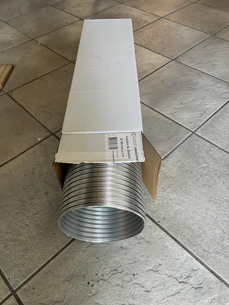 Flexibele aluminium buis rond 160 mm, 2 meter, Ophalen of Verzenden, Nieuw, Ventilator en Afzuiger